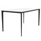 Leisuremod Rectangular 55.11 in W, 28.7 in L, Stone/Aluminum, White/Gold ATBL-55WG-S - alternate 1