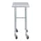 Amgood 20in D x 20in L Stainless Steel Open Base Table, 3in Casters AMG WT-2020-RCB-WHEELS-Z - alternate 3