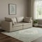 Homeroots 86in Cream and Brown Cotton Blend Loveseat 720473 - alternate 4