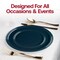 Smarty Had A Party Navy Flat Round Disposable Plastic Dinnerware Value Set, 240PK 830-N-VP-CASE - alternate 5
