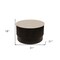 Homeroots 31" White And Dark Brown Genuine Marble And Solid Wood Round Drum Coffee Table 579298 - alternate 4
