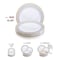 Smarty Had A Party 10.25" White with Blue and Gold Chord Rim Plastic Dinner Plates (120 Plates), 120PK 620-CASE - alternate 3