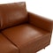 Leisuremod Lincoln Upholstered Leather Loveseat with Gold Frame, Cognac Tan LA55BR-L - alternate 3