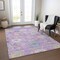 Homeroots 9' X 12' Purple Ivory And Denim Blue Floral Washable Indoor Outdoor Area Rug 605329 - alternate 3