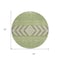 Homeroots 8' Green Taupe And Ivory Round Southwestern Washable Indoor Outdoor Area Rug 613899 - alternate 5