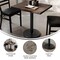Flash Furniture Bennett 24 in x 30 in Solid Wood Indoor Tabletop in Dark Brown with 18 in Round Dining Height GSF-REC2430-DKBRN-TR18-GG - alternate 2