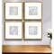 Homeroots Set Of Four Leaf Study Gold Framed Print Wall Art, 4PK 525648 - alternate 2