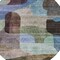 Homeroots 8' Brown Blue And Green Round Abstract Washable Indoor Outdoor Area Rug 604356 - alternate 3