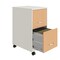 Space Solutions 14.25 in W 2 Drawer Mobile File Cabinet, Pearl White / Platinum Oak 25854 - alternate 5
