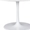 Homeroots 47" White Rounded Marble And Steel Pedestal Base Dining Table 394617 - alternate 2