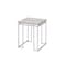 Homeroots 24" Chrome And Natural Oak Manufactured Wood And Metal Square End Table 486390 - alternate 5