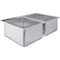 Amgood 16 in. x 20 in. x 12 in. Stainless Steel 2 Compartment Drop-In Sink. NSF AMG SINK DIS S2C-162010-NF-Z - alternate 1