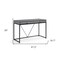 Homeroots 47" Gray and Black Writing Desk With Two Drawers 543777 - alternate 3
