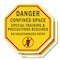 Signmission Danger Confined Space Special Train, 6 inch X 6 inch, Plastic Sign, 2PK OC-P-2PACK-6-44 - alternate 1