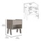 Homeroots 22" Gray Wood One Drawer Nightstand 543648 - alternate 4