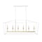 Jonathan Y Pagoda 49" 6-Light Classic Traditional Metal Linear Cage Lantern LED Pendant, White/Brass Gold JYL7439E - alternate 5