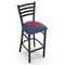 Holland Bar Stool Co 25" Blk Wrinkle University of Dayton Station Counter Stool, Ladder Back L00425DytnUn - alternate 1