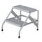 Vestil 2 Steps, 20 Overall Height, Aluminum, Silver SSA-2 - alternate 2