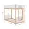 Flash Furniture Dallas Bunk Bed Twin Over Twin, Convertible Solid Wood Bunk Bed Frame w/Ladder, White/Natural MG-0900-30-TTB-WHNAT-GG - alternate 3