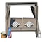 Homeroots 161.85in X 71.37in X 8.58in Gray Outdoor Steel Metal Adjustable Day Bed With Canopy, Taupe Cushions 372327 - alternate 3