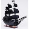 Homeroots 24" Black Solid Wood Hand Painted Model Boat Tabletop Sculpture 401983 - alternate 3
