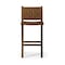 Homeroots 30" Brown Faux Leather and Solid Wood Bar Height Bar Chair 632476 - alternate 3