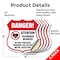 Signmission Pacemaker Wearers Shield Sign Danger! At, 4 inch X 4 inch, Vinyl Decal, 5PK SHI-D-5PACK-4-428 - alternate 2
