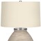 Homeroots 25" Cream Concrete Round Table Lamp With Beige Drum Shade 545852 - alternate 4