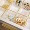 Martha Stewart Kerry 12 Pack Plastic Stackable Office Desk Drawer Organizers with Gold Trim, 3 x 3 BE-PB9052-G-12-CLRGLD-MS - alternate 4