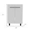 Homeroots 24" White Wood Freestanding Double Door Bathroom Vanity With Sink 478255 - alternate 2