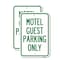 Signmission Motel Guest Parking Only, 18'' X 24'' 2 Signs, Heavy Gauge Aluminum, 2PK A-1824-2PACK-23871 - alternate 1