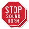 Signmission Stop Sound Horn, 6 inch X 6 inch, Plastic Sign, 2PK OC-P-2PACK-6-12 - alternate 1