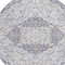 Homeroots 8' Lavender And Ivory Round Medallion Washable Indoor Outdoor Area Rug 617463 - alternate 4