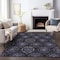 Homeroots 10' X 14' Purple Charcoal And Gray Medallion Washable Indoor Outdoor Area Rug 587721 - alternate 3