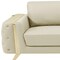 Homeroots 90" Beige Italian Leather Sofa With Gold Legs 491051 - alternate 2