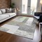 Homeroots 9' X 12' Gray Ivory And Mint Green Geometric Washable Indoor Outdoor Area Rug 612422 - alternate 3