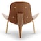 Homeroots 36" White and Brown Faux Leather Lounge Chair 520602 - alternate 3