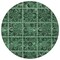 Homeroots 8' Fern Green And Charcoal Round Medallion Washable Indoor Outdoor Area Rug 589298 - alternate 3