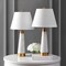 Jonathan Y Travis 26.5" Marble/Iron Gold Modern Column LED Table Lamp, White, 2PK JYL5055A-SET2 - alternate 4