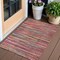 Homeroots 3' X 5' Red and Black Striped Hand Woven Area Rug 557077 - alternate 1