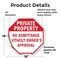 Signmission Private Property No Admittance With, 18 Inch X 18 Inch, Vinyl Decal OC-D-18-145 - alternate 2