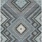 Homeroots 5' X 8' Pewter Charcoal And Sky Blue Tribal Washable Indoor Outdoor Area Rug 598149 - alternate 2