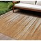 Homeroots 8' X 10' Brown Copper And Ivory Striped Washable Indoor Outdoor Area Rug 597280 - alternate 1