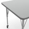 Flash Furniture Commercial Adjustable Height Rectangular Activity Table - Locking Casters-Gray XU-A3072-REC-GRY-T-P-CAS-GG - alternate 3