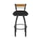 Holland Bar Stool Co Revelle 30in Swivel Bar Stool with Pewter Finish, Medium Back and Canter Espresso Seat 881 - alternate 5