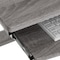 Homeroots 38" Gray Wood and Stainless Steel Computer Desk 723729 - alternate 3