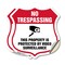 Signmission No Trespassing Shield Sign This Property, 4 inch X 4 inch, Vinyl Decal, 2PK SHI-D-2PACK-4-424 - alternate 1