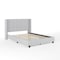 Martha Stewart Kay Full Upholstered Platform Bed w/Channel Stitched Wingback Headboard/Cushioned Siderails, Gray TW-3WDB03B-F-GY-MS - alternate 5