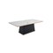 Homeroots 94" White Ceramic Faux Marble And Black Rectangular Dining Table 487373 - alternate 1