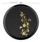 Smarty Had A Party 10" Black with Gold Floral Round Plastic Dinner Plates, 120PK 220BG-CASE - alternate 3